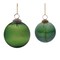 Melrose Glass Christmas Ball Ornaments - 4" (100mm) - Green - 12ct